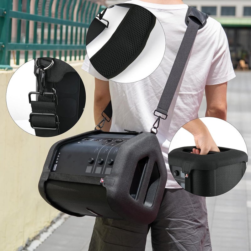 TXesign حقيبة سفر EVA لحمل سماعة Bose S1 Pro+، غطاء واقي بديل EVA مع حزام كتف، حقيبة حمل سفر لسماعة Bose S1 Pro+ - Image 5